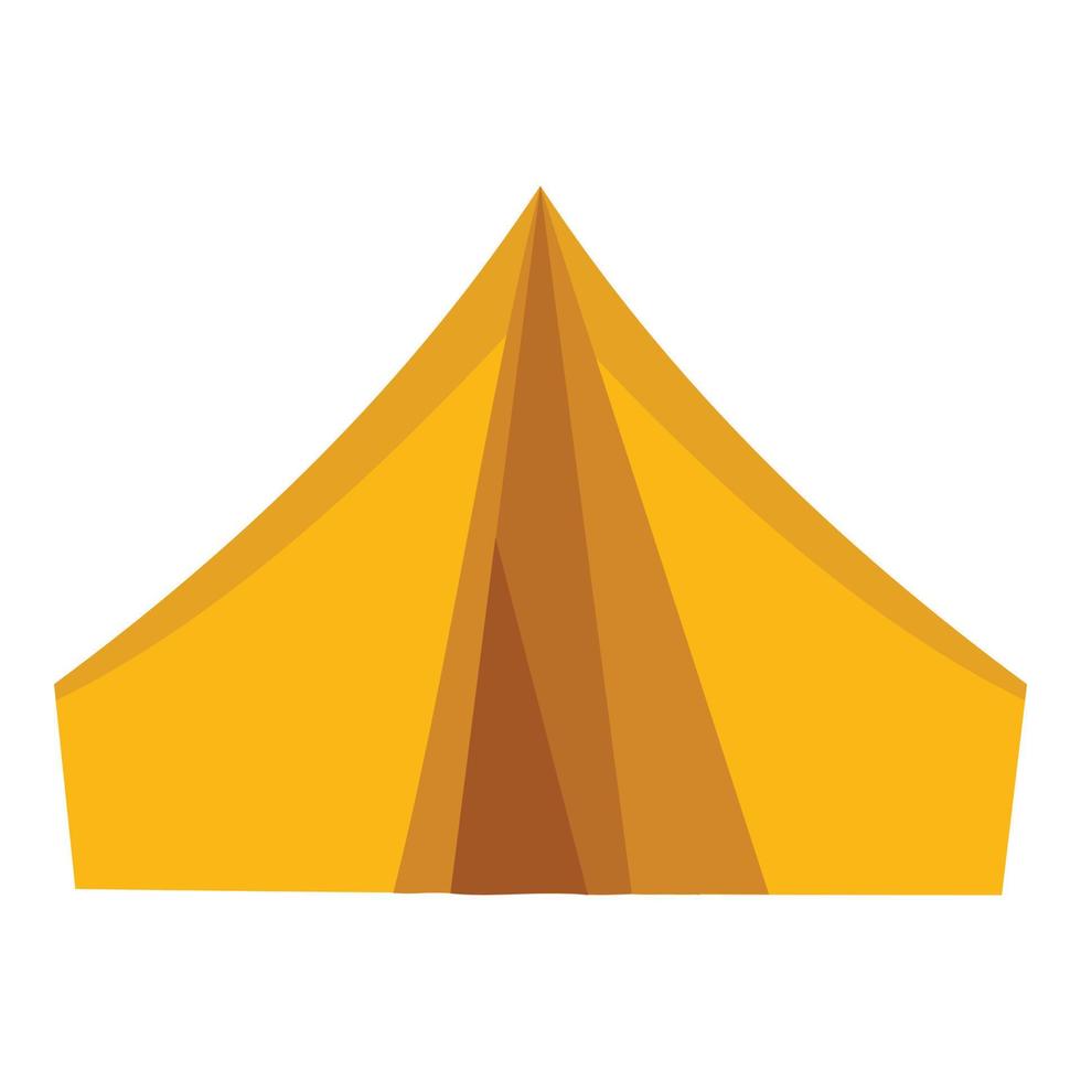 Camp tent icon, flat style vector