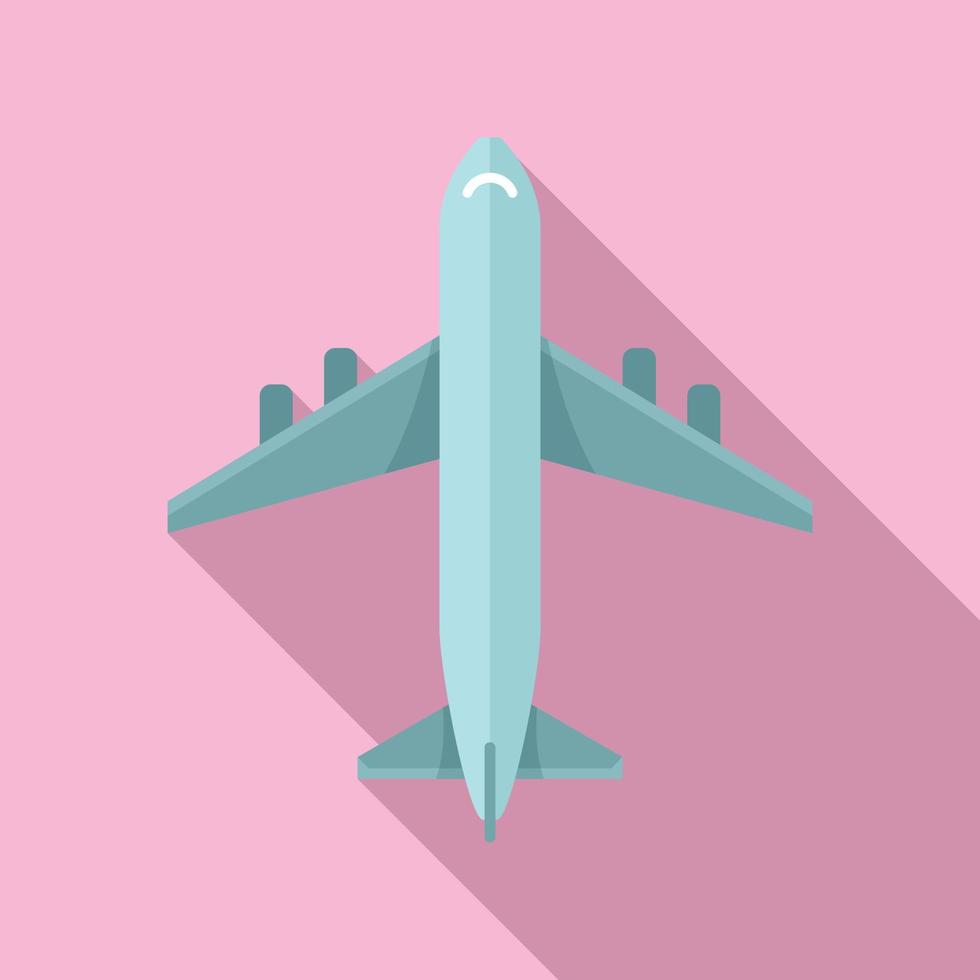 Airplane icon, flat style vector