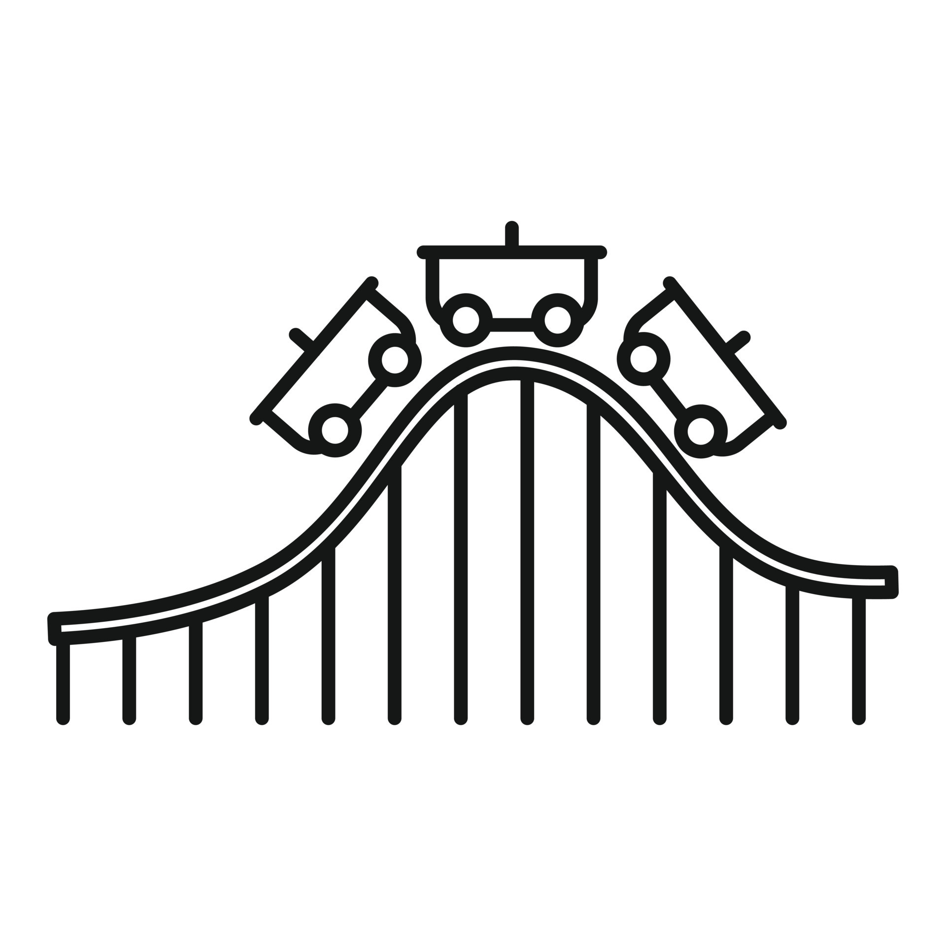 Roller coaster ride icon, outline style 14596795 Vector Art at Vecteezy