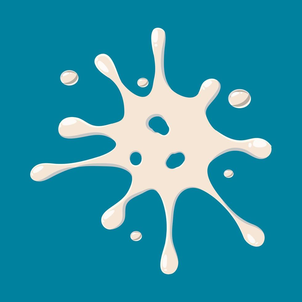 Spot of white milk icon vector