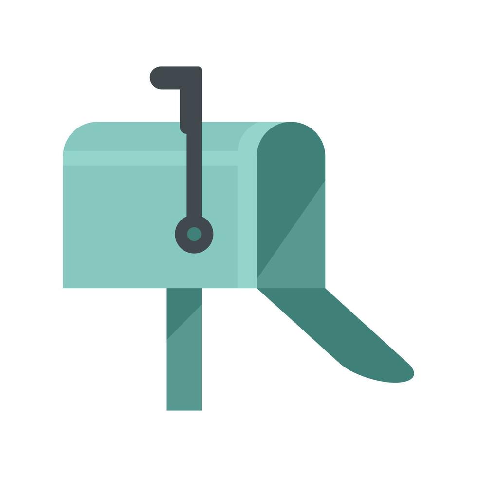 House mailbox icon, flat style vector