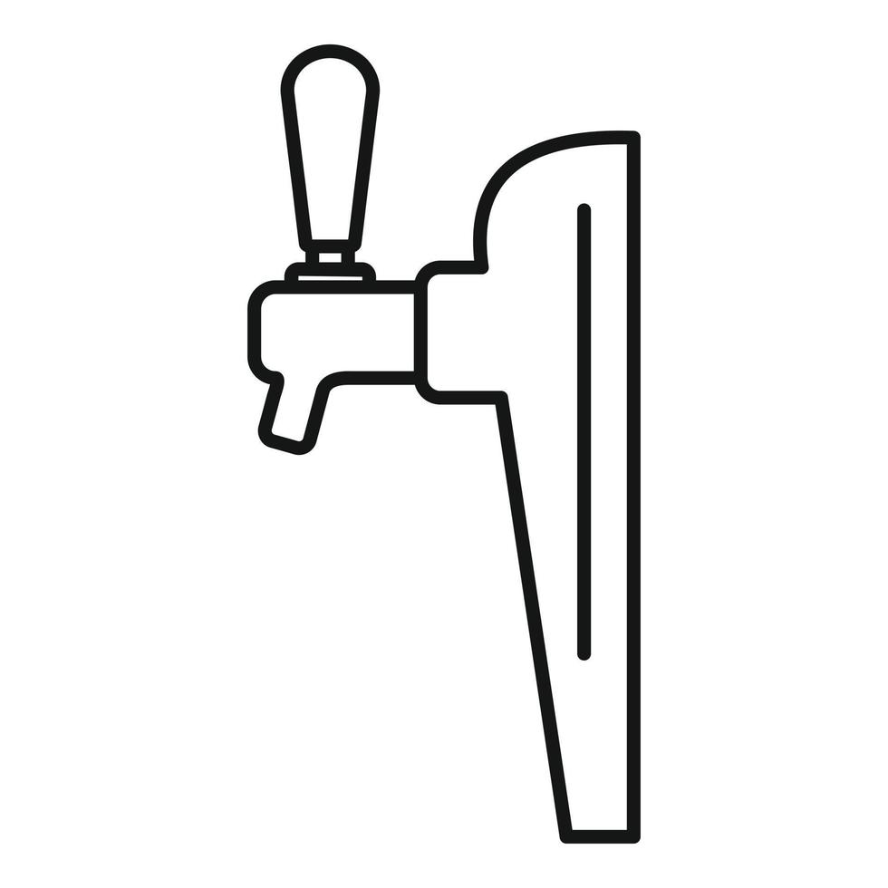 Beer faucet icon, outline style vector