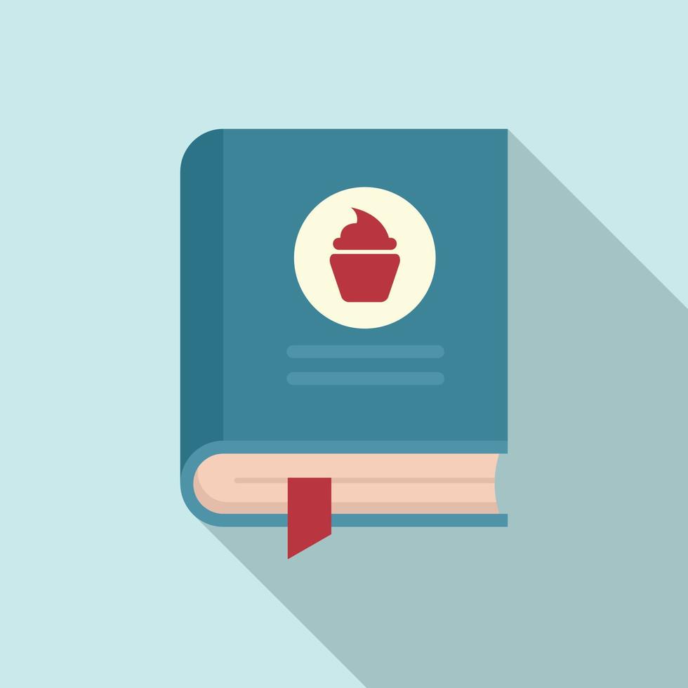 Confectionery book icon, flat style vector