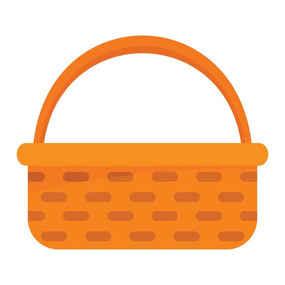 Garden basket icon, flat style vector