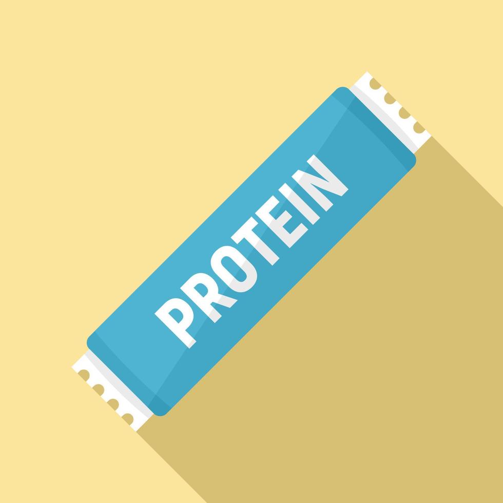 Protein bar icon, flat style vector