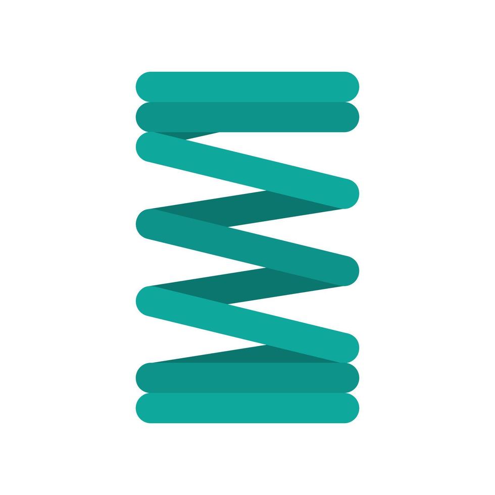 Spring coil icon, flat style vector