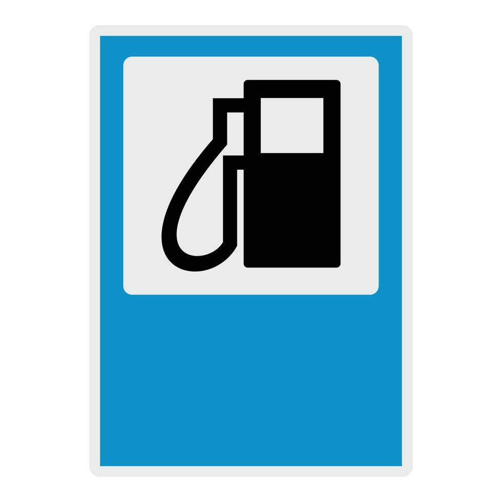 Gas station icon, flat style. vector