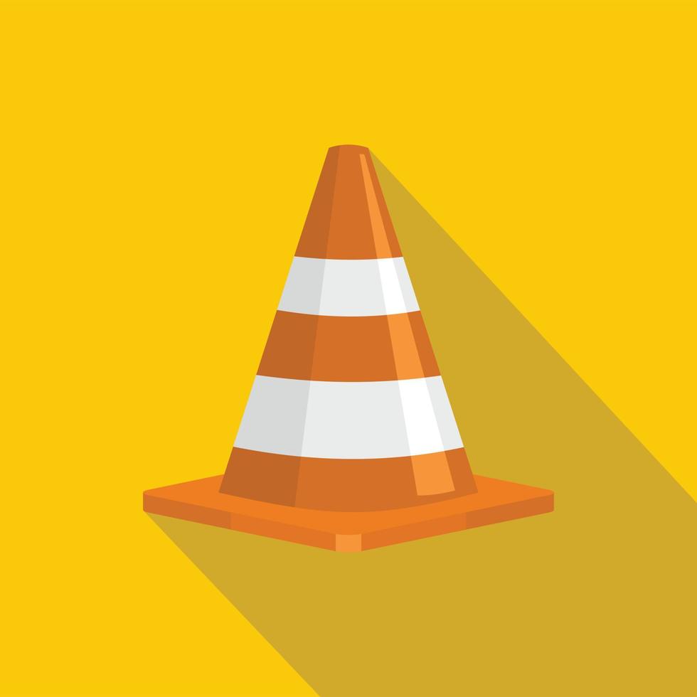 Forbidden cone icon, flat style vector