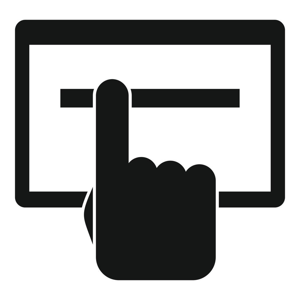 Cursor paste links icon, simple style vector