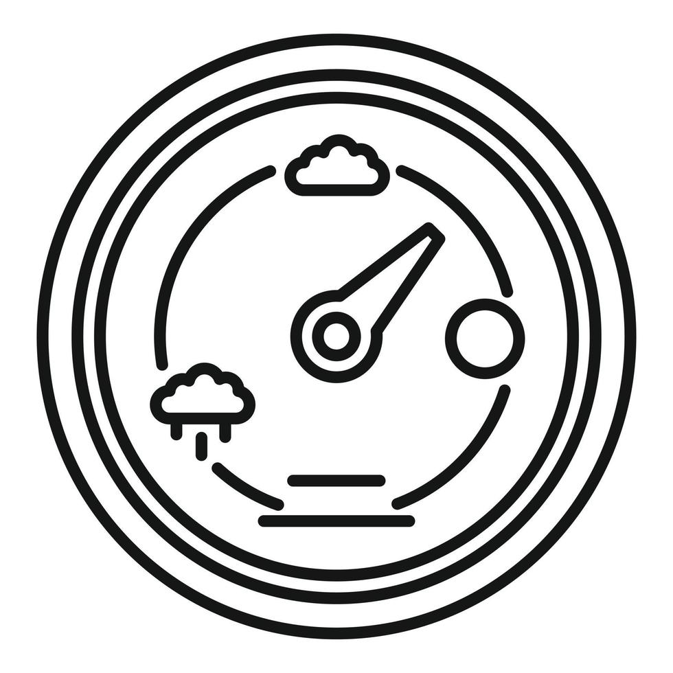 Barometer icon, outline style vector