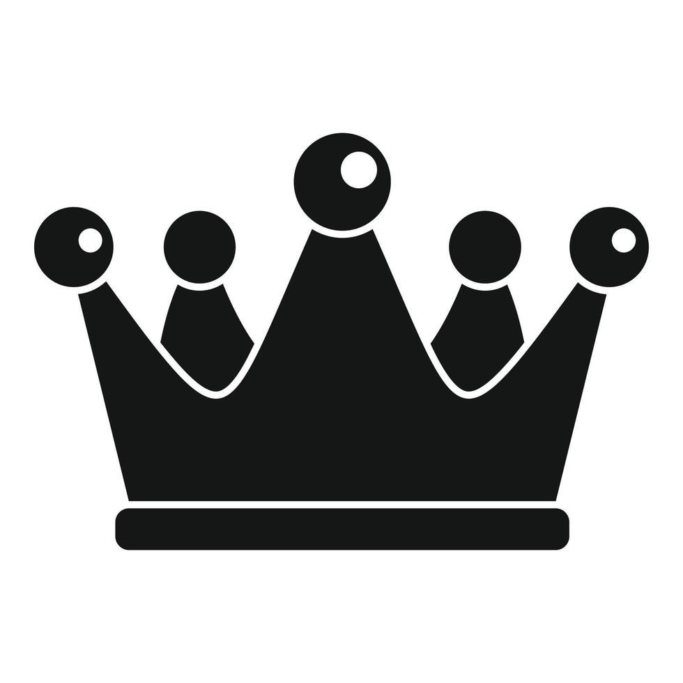 icono de reputación de la corona de oro, estilo simple vector