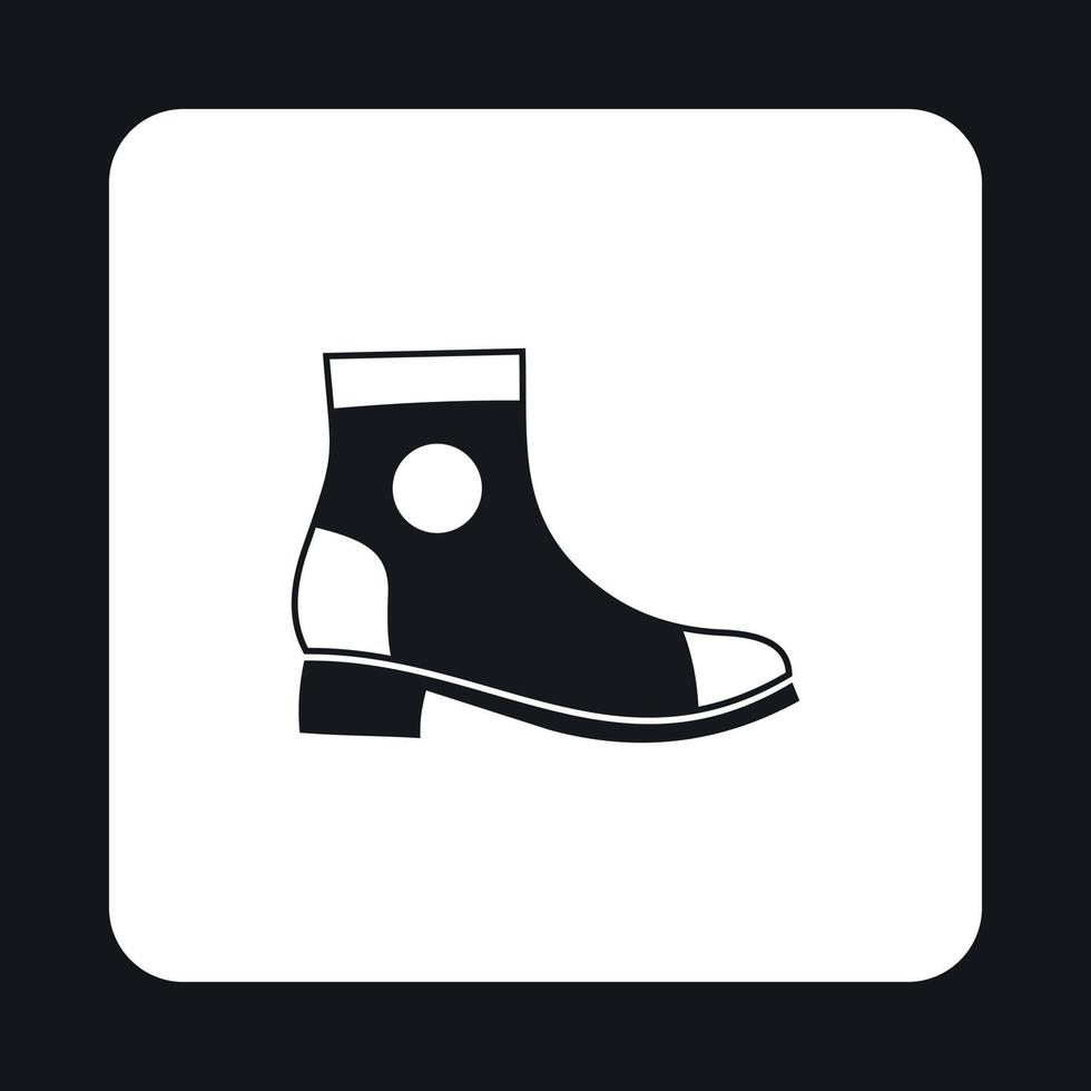 Mens boot icon, simple style vector