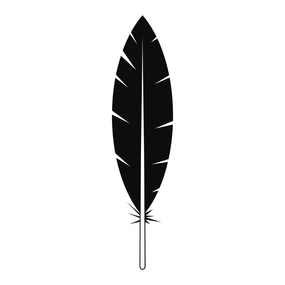 Indian feather icon, simple style vector