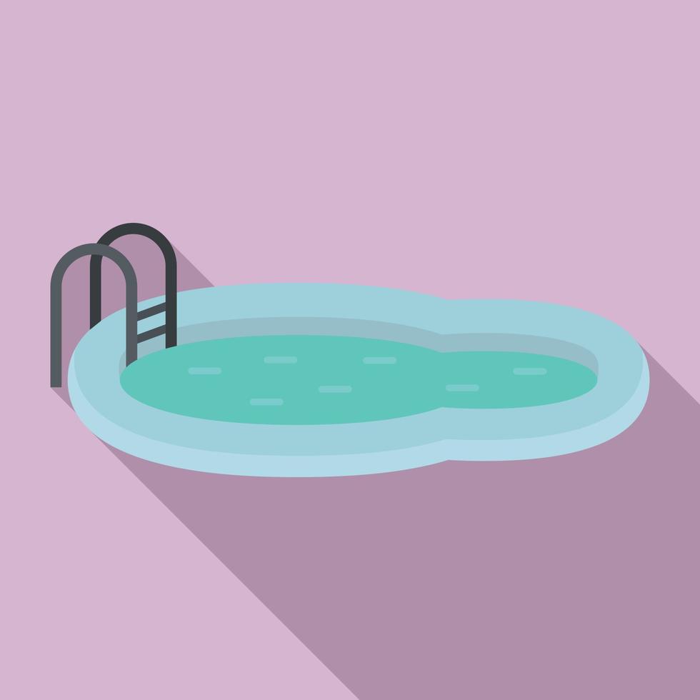 Aquapark pool icon, flat style vector