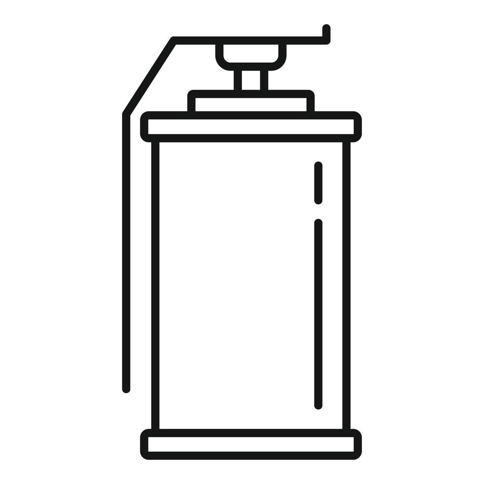icono de granada de humo, estilo de esquema vector