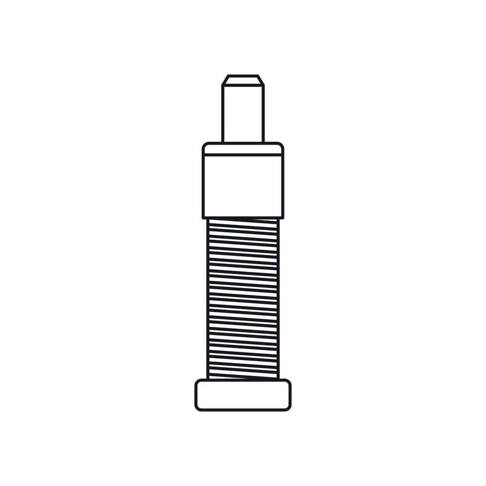 Screw and bolt icon, outline style vector