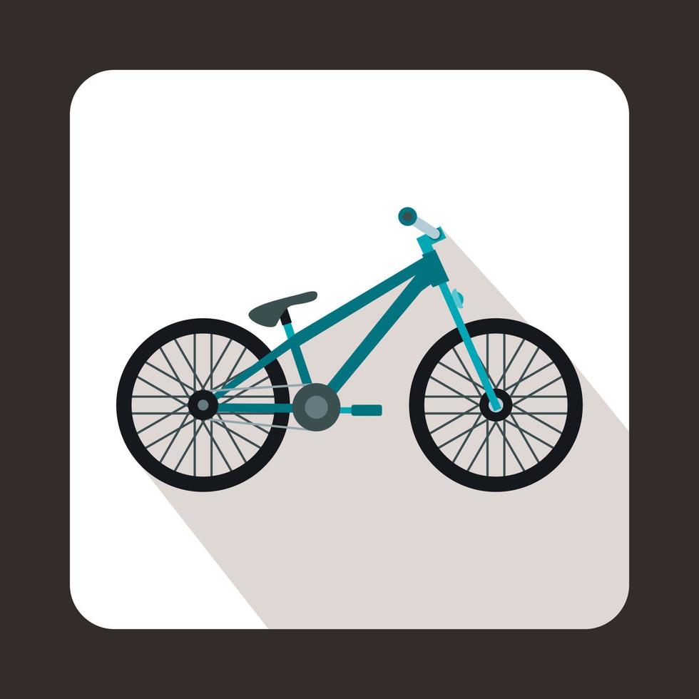 icono de bicicleta, tipo plano vector