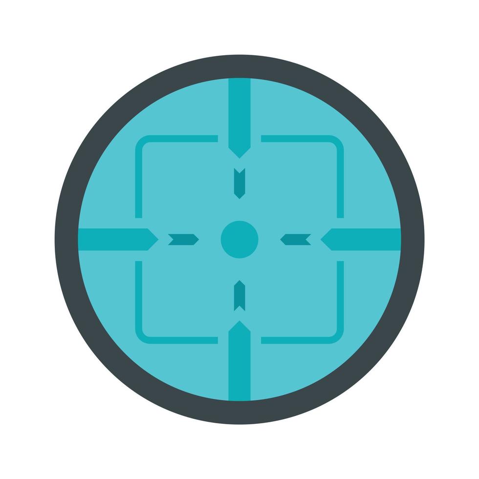 Sniper elite aim icon, flat style vector