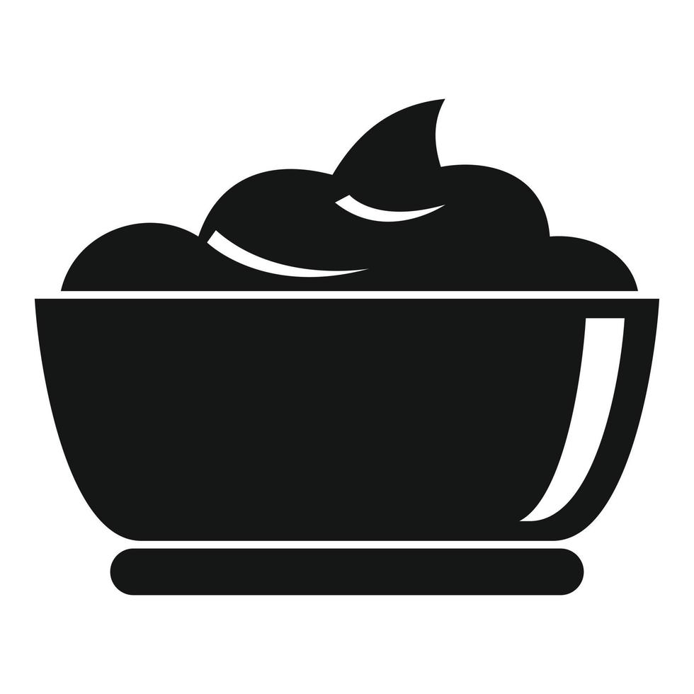 Ketchup bowl icon, simple style vector