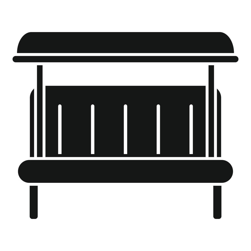 Soft rocking bench icon, simple style vector