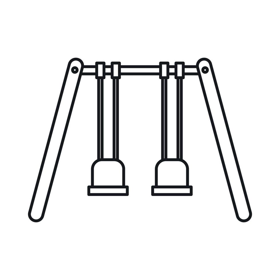 Playground swings icon, outline style vector