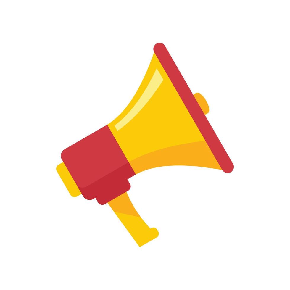 Megaphone icon, flat style vector