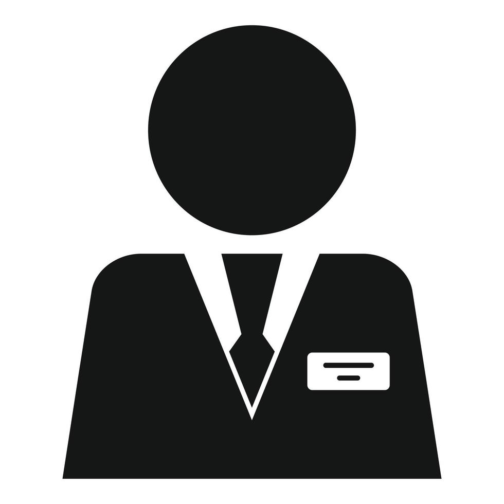 Executive manager icon, simple style vector