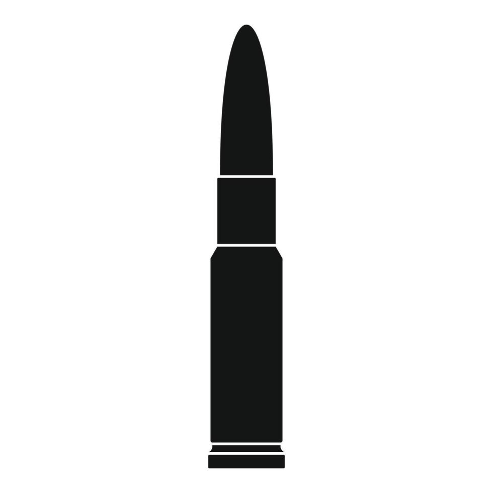 Weapon cartridge icon, simple style vector