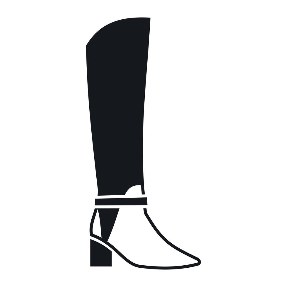 icono de botas altas de mujer, estilo simple vector