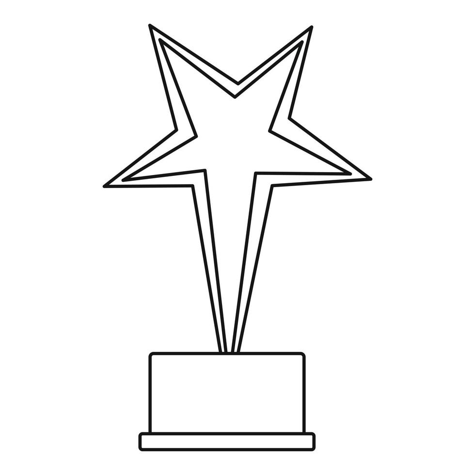 Star award icon vector thin line