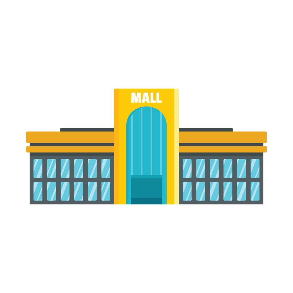 Business mall icon, flat style vector