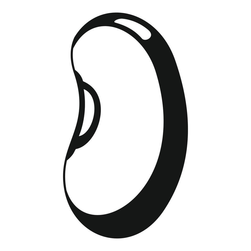 Cooking kidney bean icon, simple style vector