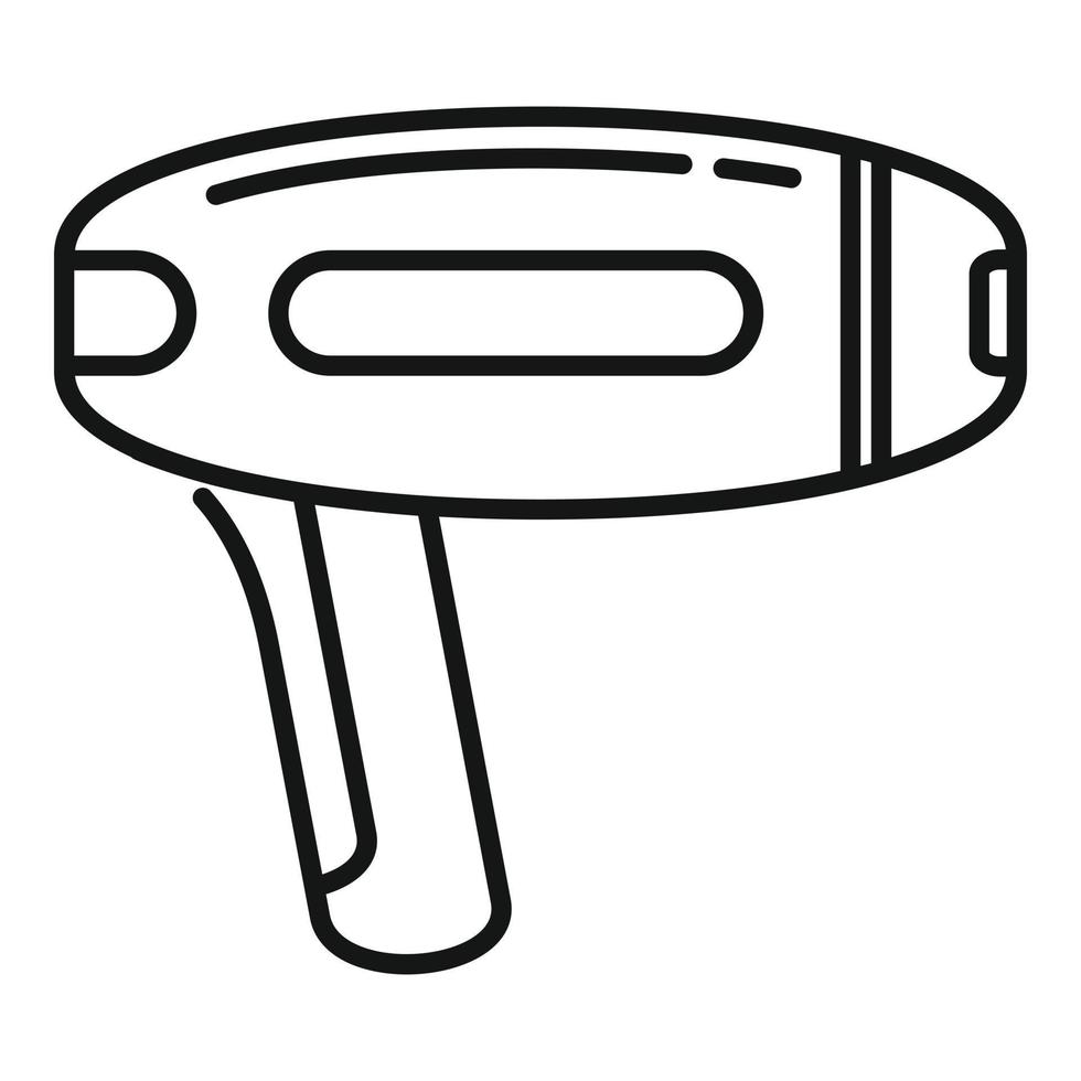 Laser hair depilator icon, outline style vector
