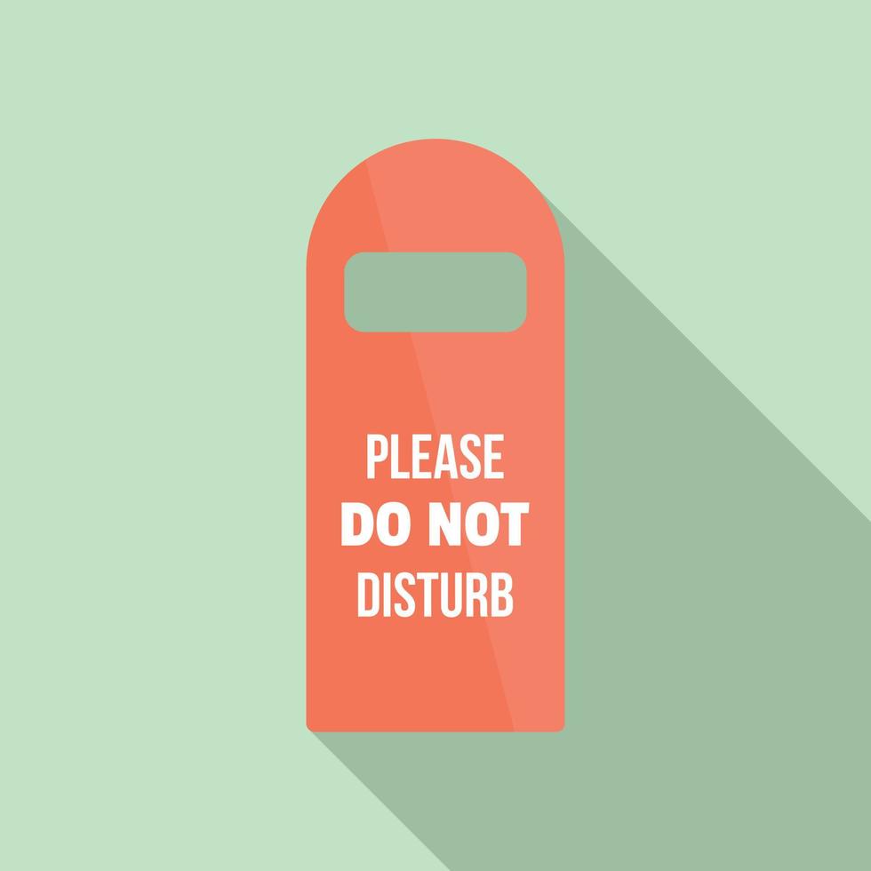 Please do not disturb room tag icon, flat style vector