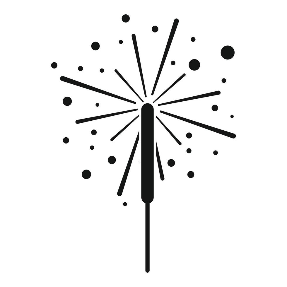 Bengal lights icon, simple style vector