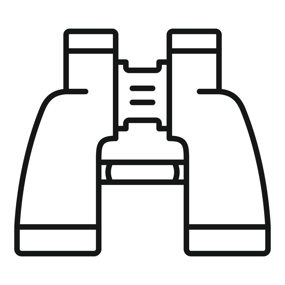 Binoculars icon, outline style vector