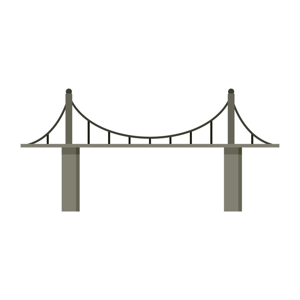 Park bridge icon, flat style vector