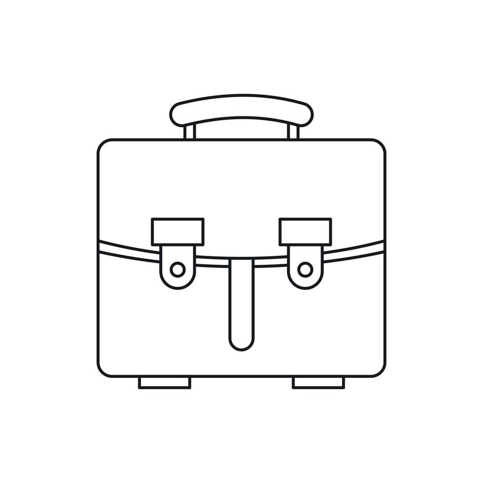Briefcase icon in outline style vector