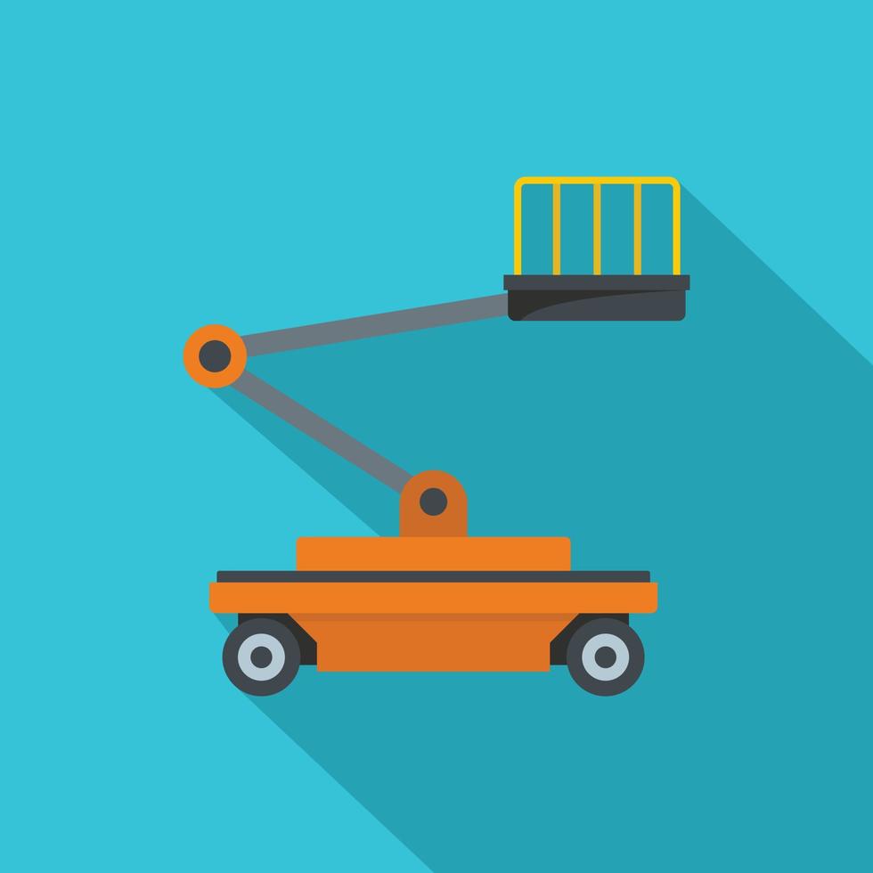 Building platform icon, flat style vector