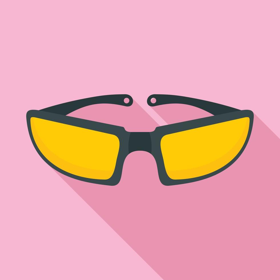 icono de gafas de bicicleta, tipo plano vector