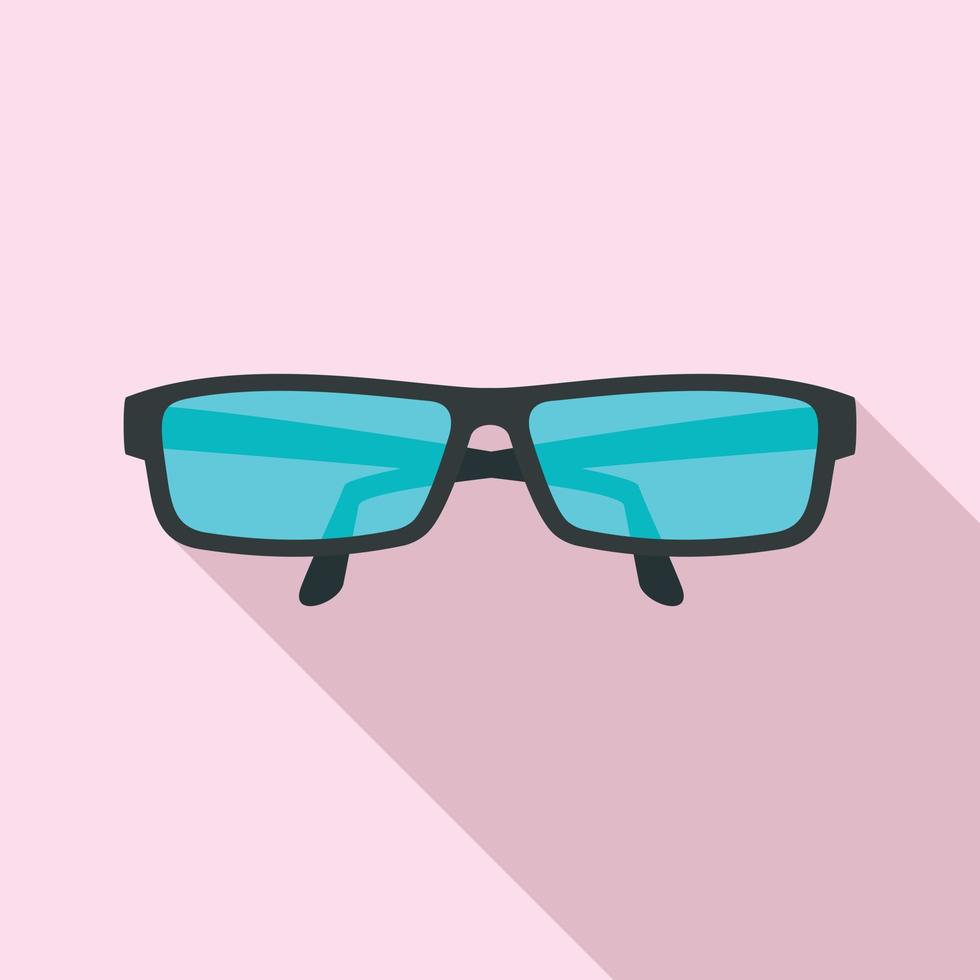 Eye glasses icon, flat style vector