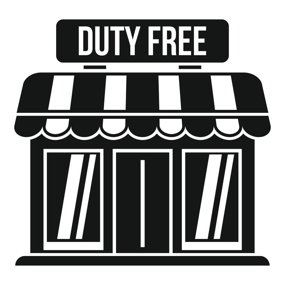 Duty free shop icon, simple style vector