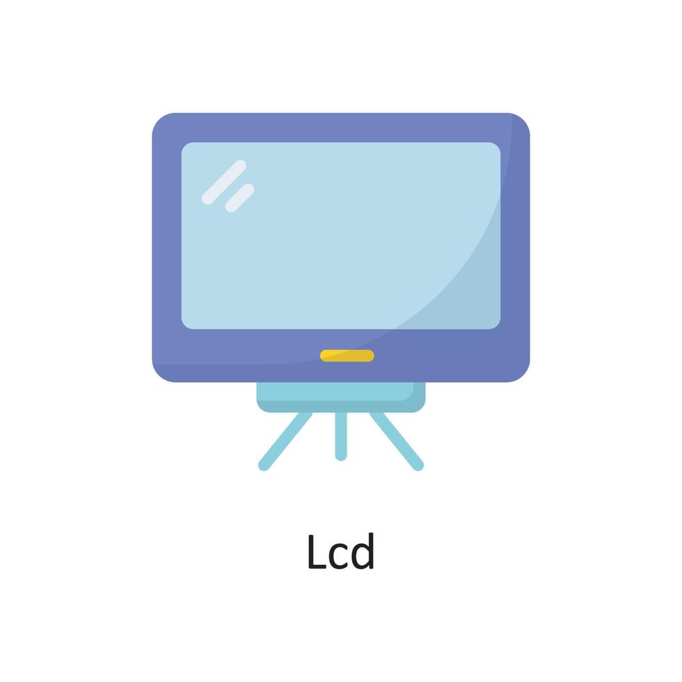 Lcd  Vector Flat Icon Design illustration. Housekeeping Symbol on White background EPS 10 File