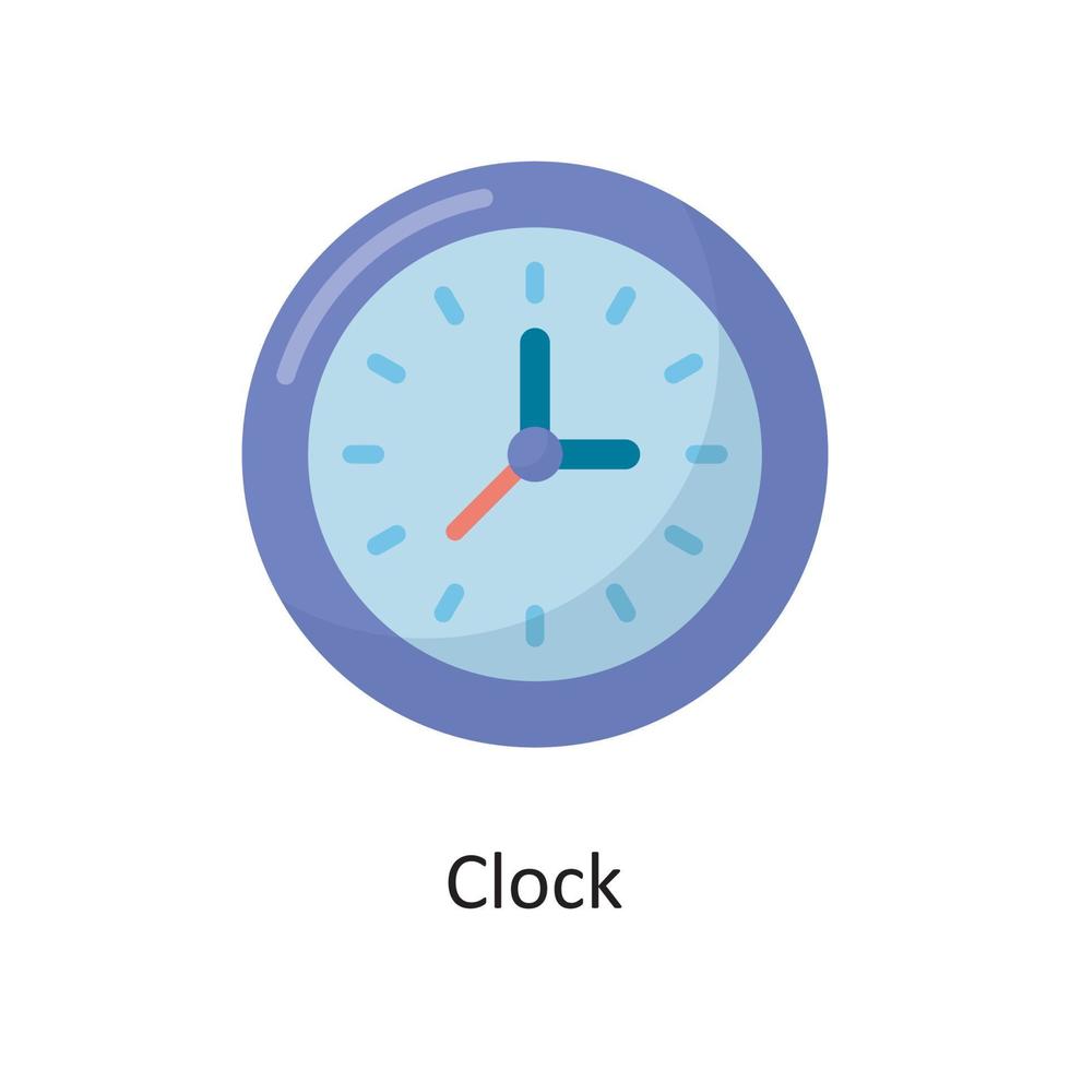 Clock Vector Filled Flat Icon Design illustration. Housekeeping Symbol on White background EPS 10 File