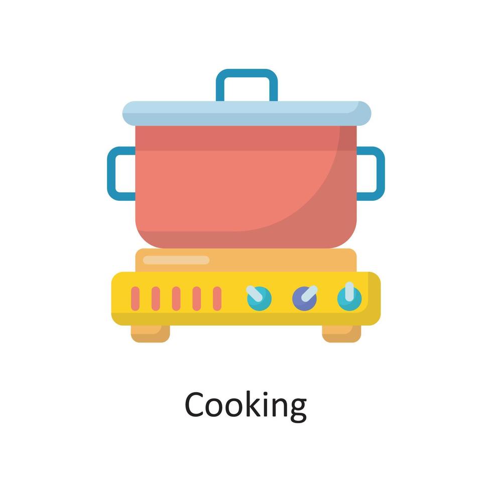 Cooking  Vector Flat Icon Design illustration. Housekeeping Symbol on White background EPS 10 File