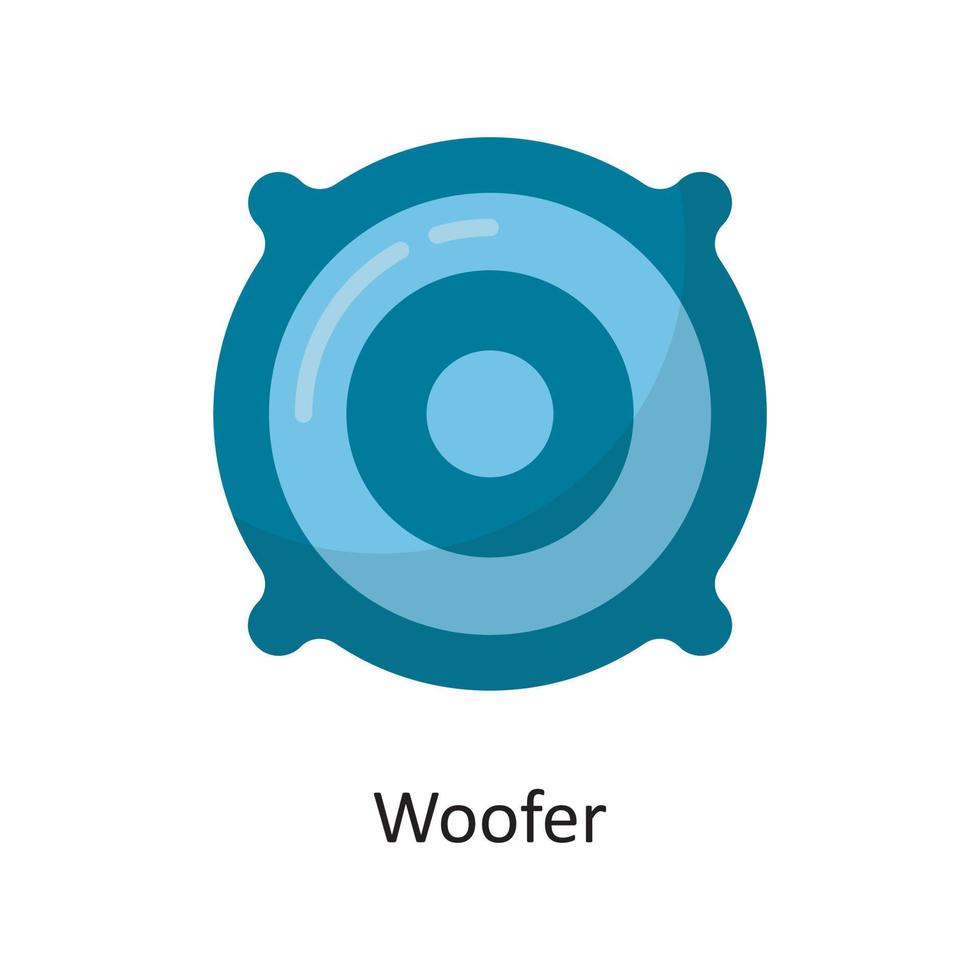 ilustración de diseño de icono plano de vector de woofer. símbolo de limpieza en el archivo eps 10 de fondo blanco