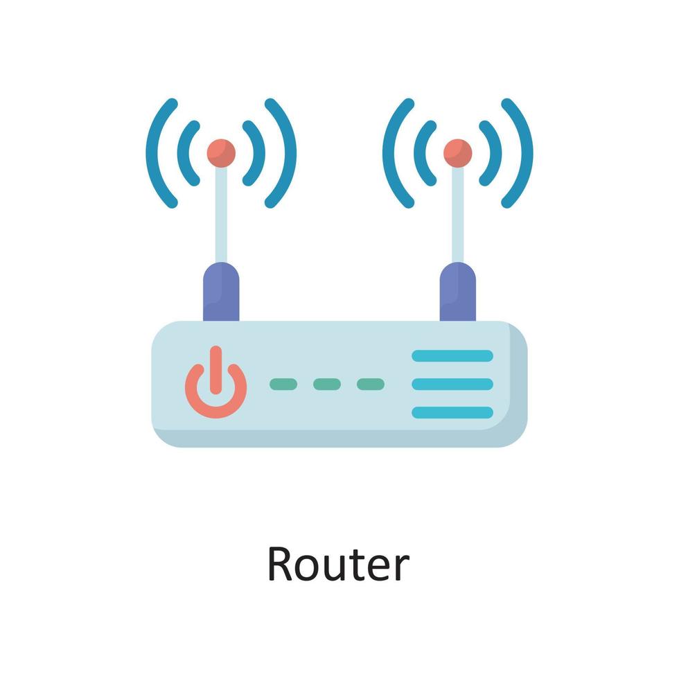 Router  Vector Flat Icon Design illustration. Housekeeping Symbol on White background EPS 10 File