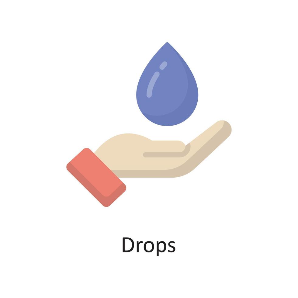 Drops Vector Flat Icon Design illustration. Housekeeping Symbol on White background EPS 10 File