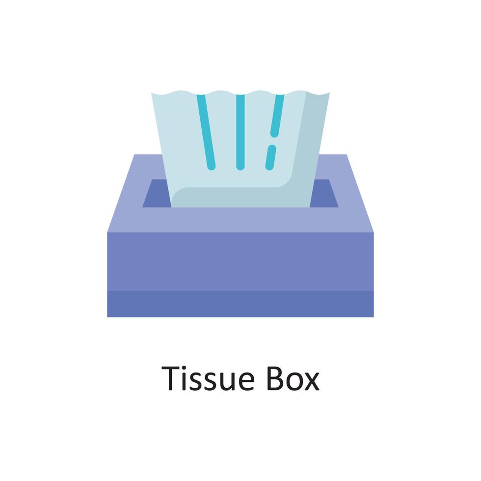 Tissue Box Vector Flat Icon Design illustration. Housekeeping Symbol on White background EPS 10 File