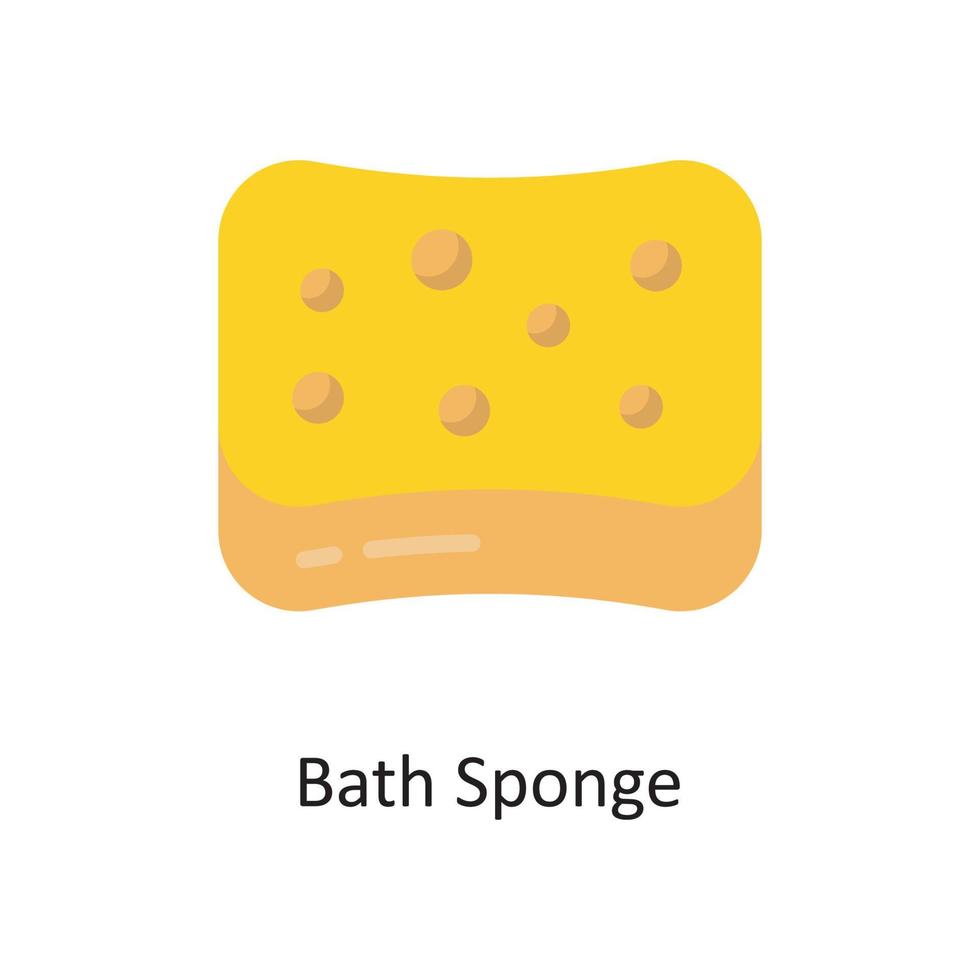 Bath Sponge Vector Flat Icon Design illustration. Housekeeping Symbol on White background EPS 10 File